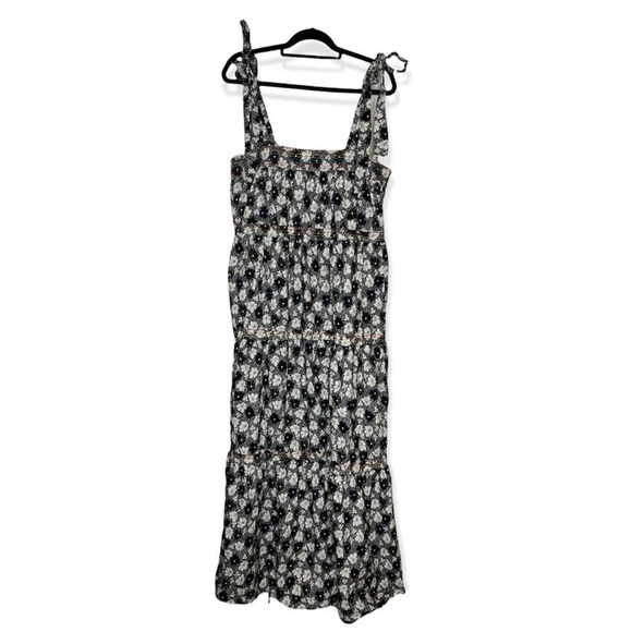 Warm big love rainbow floral square neck boho maxi dress - Picture 3 of 10